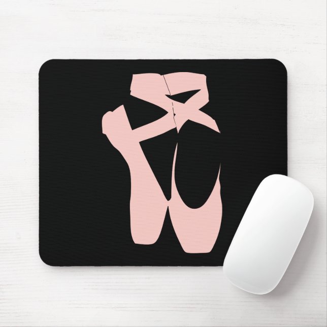 Tapis De Souris Chaussure de ballet rose danseur de ballet (Avec souris)