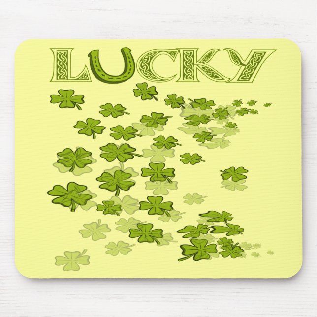 Tapis De Souris Chaussure Lucky Shamrocks (Devant)