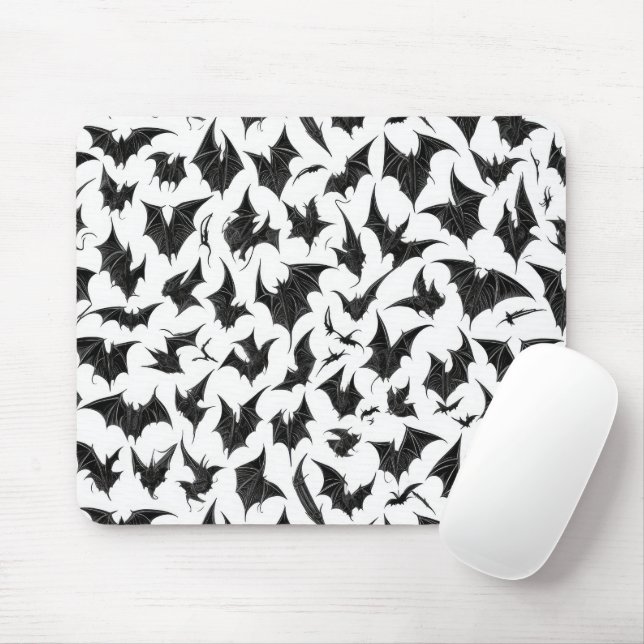 Tapis De Souris Chauve-souris gothique (Avec souris)