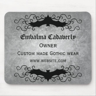 Tapis De Souris Chauve-souris victorienne gothique avec décor de b
