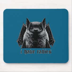 Tapis De Souris Chauve-souris vintage j'ai la rage citations drôle