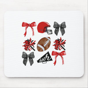 Tapis De Souris Cheer Coquette Bow Football Américain Thanksgi d'a