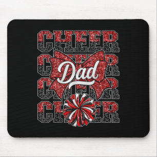 Tapis De Souris Cheer Papa Daddy Bow Sport Pom-pom girl Cheerleade