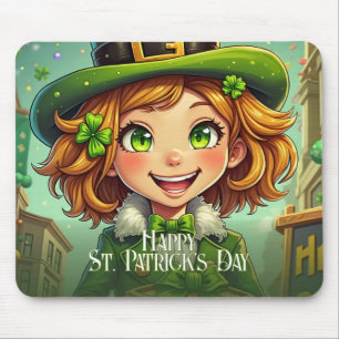 Tapis De Souris Cheerful Leprechaun - Saint Patrick's Day Lucky Ch
