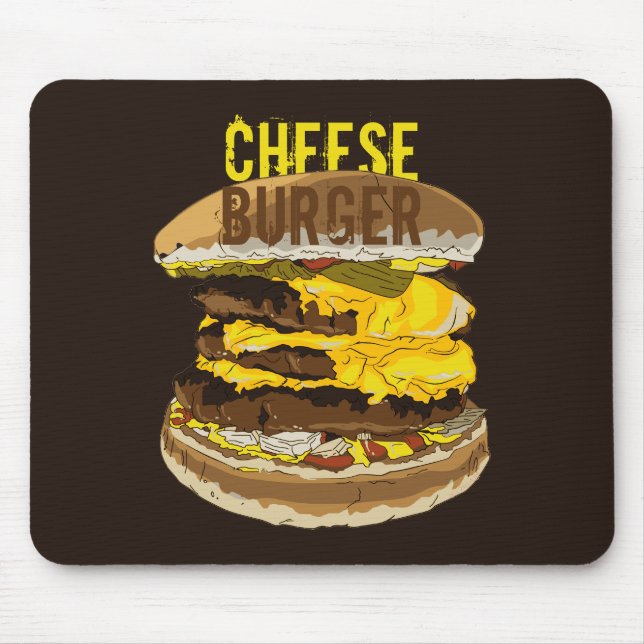 Tapis De Souris Cheeseburger Dark Mousepad (Devant)