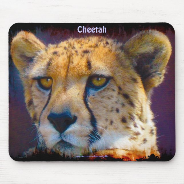 Tapis De Souris Cheetah Big Cat Wildlife Art Mousepad (Devant)