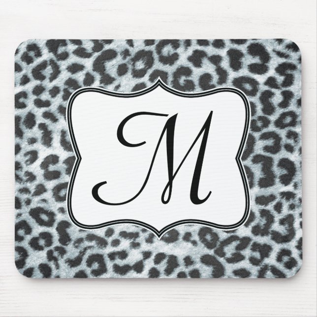 Tapis De Souris Cheetah Spot Animal Monogramme initial Souris Pad (Devant)