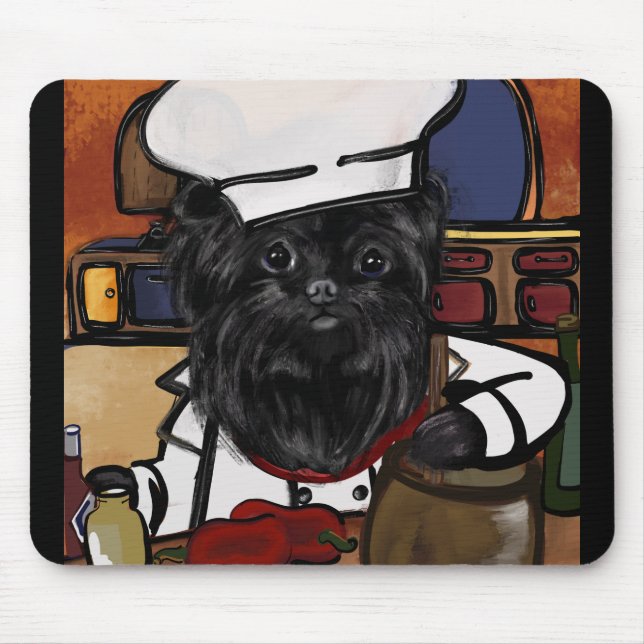 Tapis De Souris Chef Affenpinscher   (Devant)
