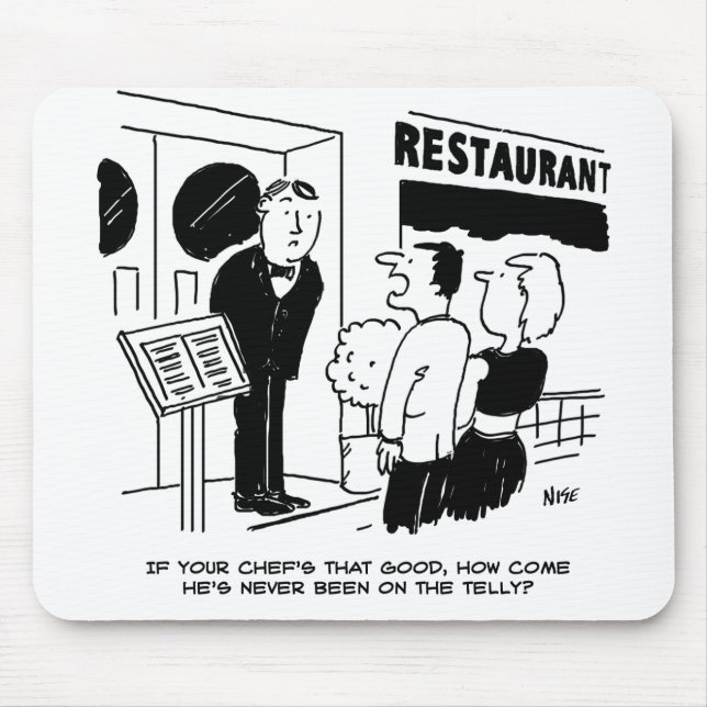 Tapis De Souris Chef au restaurant Not Bein on Television Cartoon (Devant)