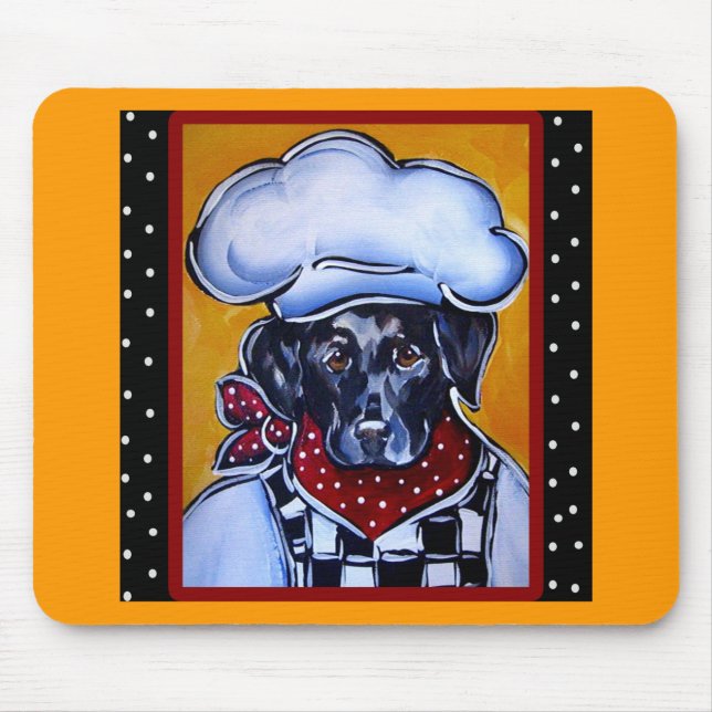 Tapis De Souris Chef Black Lab (Devant)