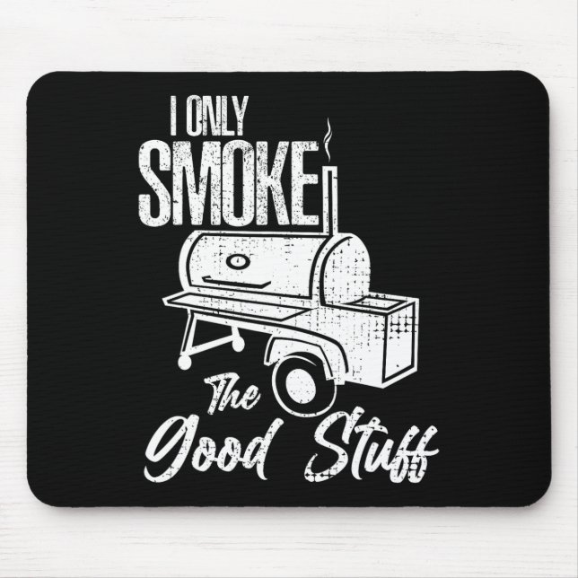 Tapis De Souris Chef Boucher Cuisinier BBQ Fumer Cette Vache Boeuf (Devant)