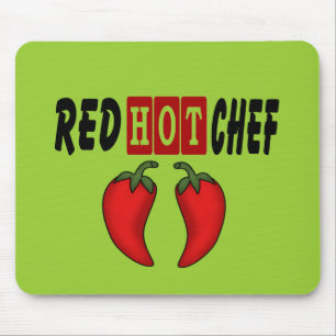 Tapis De Souris Chef chaud rouge (poivrons rouges)
