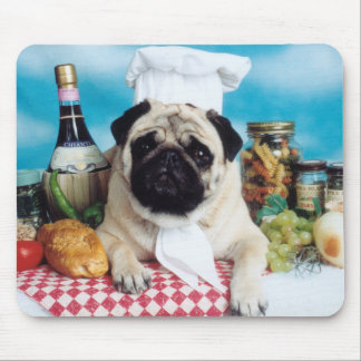 Tapis De Souris Chef Chien carlin Mousepad