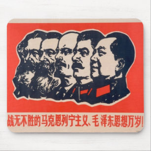 Tapis De Souris Chef communiste de propagande Mao Stalin