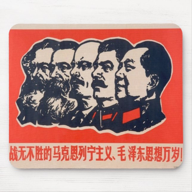 Tapis De Souris Chef communiste de propagande Mao Stalin (Devant)
