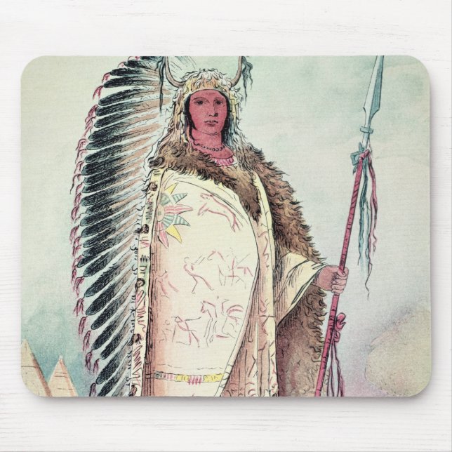 Tapis De Souris Chef de Sioux, 'le Rock noir (Devant)