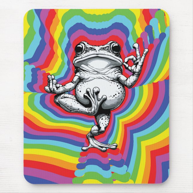Tapis De Souris Chef-d'œuvre de Grenouille Zen (Devant)