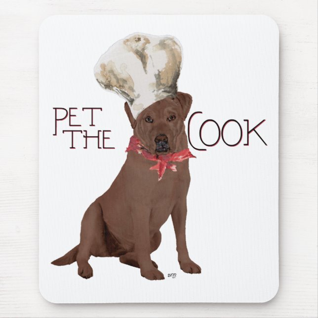 Tapis De Souris Chef Labrador Retriever Chocolat (Devant)