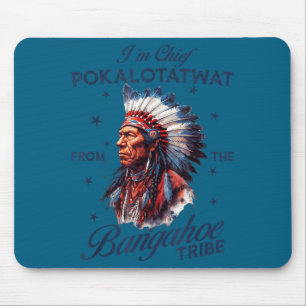 Tapis De Souris Chef pokalotatwat de la tribu indigène autochtone