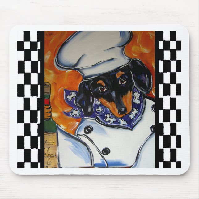 Tapis De Souris Chefs Dachshund (Devant)