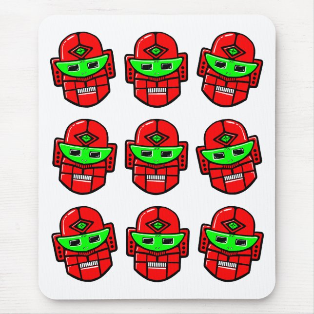 Tapis De Souris Chefs Robot Rétro (Devant)