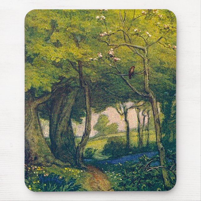 Tapis De Souris Chemin boisé Mousepad (Devant)