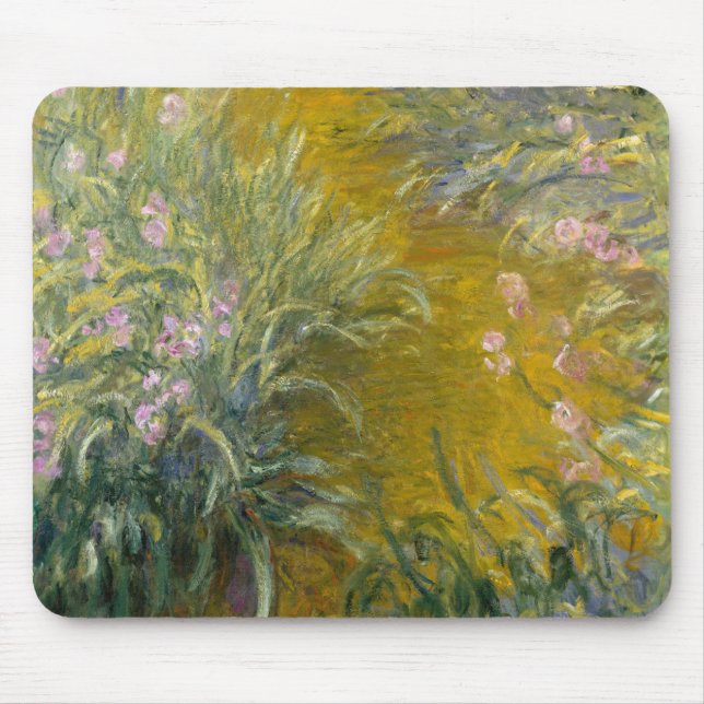 Tapis De Souris Chemin de Claude Monet | à travers les iris (Devant)