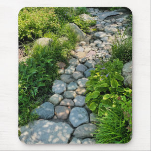 Tapis De Souris Chemin de pierre de jardin   nature   vie essentie