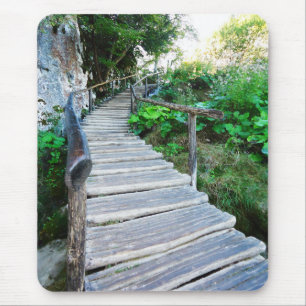 Tapis De Souris chemin en bois plitvice, croatie