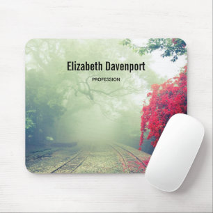 Tapis De Souris Chemins de fer Misty Photo Pittoresque