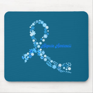 Tapis De Souris Chemise Alopecie Sensibilisation Hippie Fleur Bleu