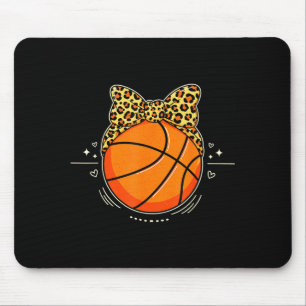 Tapis De Souris Chemise Basketball Léopard Guépard Nœud Féminin