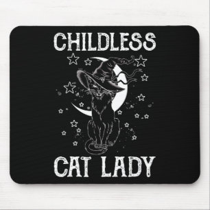 Tapis De Souris Chemise Chat Sans Enfant Lady Halloween Chat Pour 