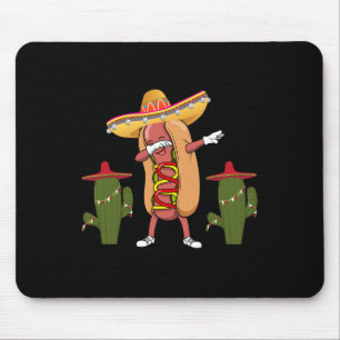 Tapis De Souris Chemise Cinco De Mayo Hot Dog Cactus Danse 