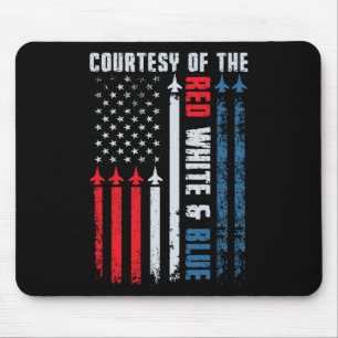 Tapis De Souris Chemise Courtoisie Du Rouge Blanc Et Bleu Hommes F