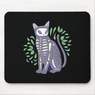 Tapis De Souris Chemise crâne - Kitty Skeleton Costume d'Halloween