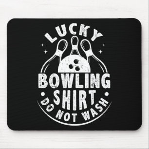 Tapis De Souris Chemise de bowling chanceuse, ne pas laver, drôle,