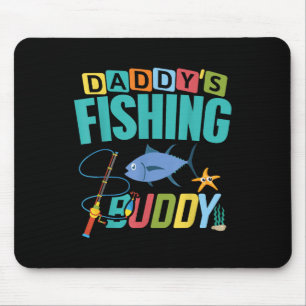 Tapis De Souris Chemise de copain de pêche de papa pour garçons fi