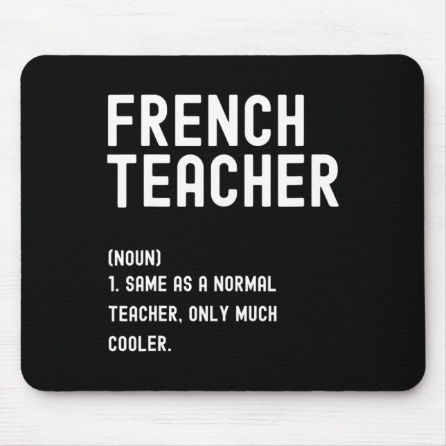 Tapis De Souris Chemise de définition d'enseignant de français Pre (Devant)