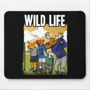 Tapis De Souris Chemise de golf drôle avec cerf raton laveur orign