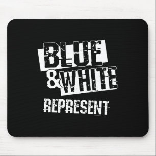 Tapis De Souris Chemise De Groupe Bleu Et Blanc Pour Le Lycée