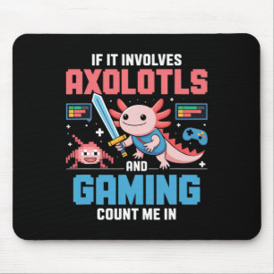 Tapis De Souris Chemise de joueur Kawaii Axolotl pour garçons fill