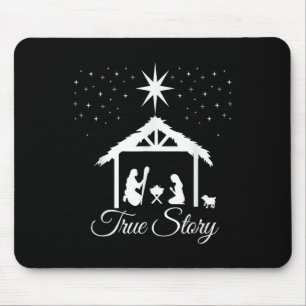 Tapis De Souris Chemise de la Nativité de Noël Histoire vraie Scèn