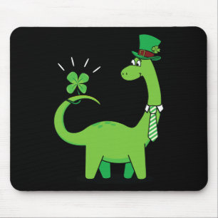 Tapis De Souris Chemise de la Saint-Patrick Shamrock Enfant Dinosa