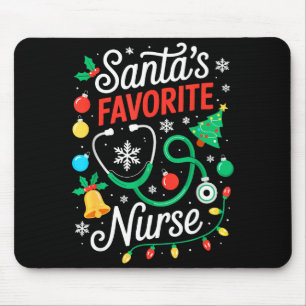 Tapis De Souris Chemise de l'infirmière préférée du Père Noël Homm