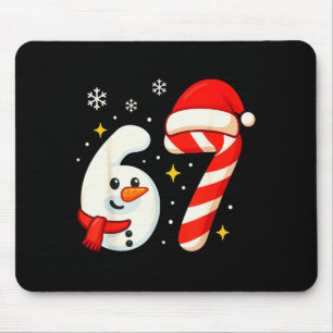 Tapis De Souris Chemise de Noël 6 7 Meme 67 Six Sept Bonhomme de n