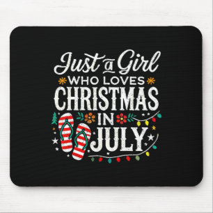 Tapis De Souris Chemise de Noël en juillet Filles Drôle d'été Plag