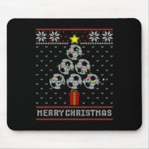 Tapis De Souris Chemise de Noël hideuse Soccer Tree Bylls Joyeux N