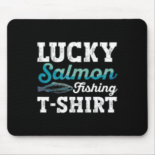 Tapis De Souris Chemise de pêche au saumon Hommes Poisson Saumon P