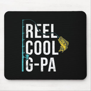 Tapis De Souris Chemise de pêche drôle pour grand-père Reel Cool G